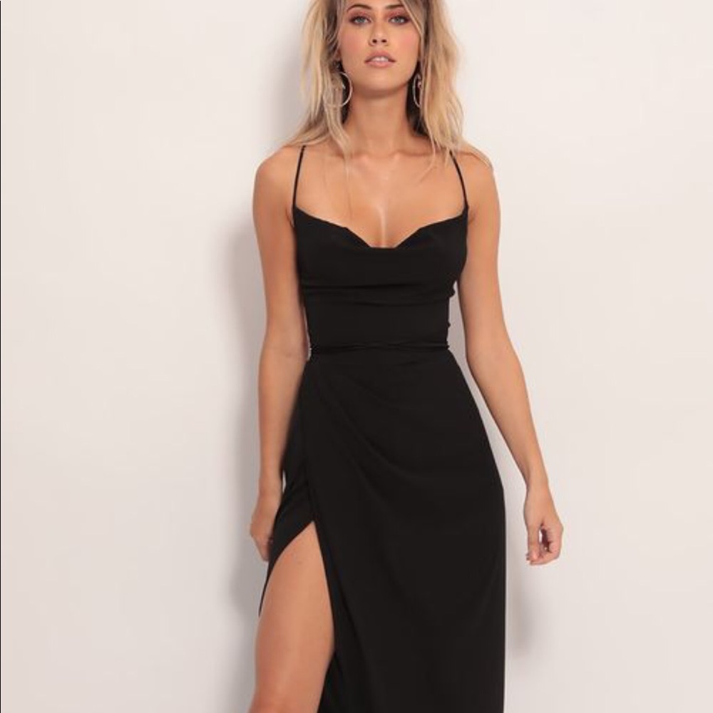 Black Prom Dress W/ Leg Split